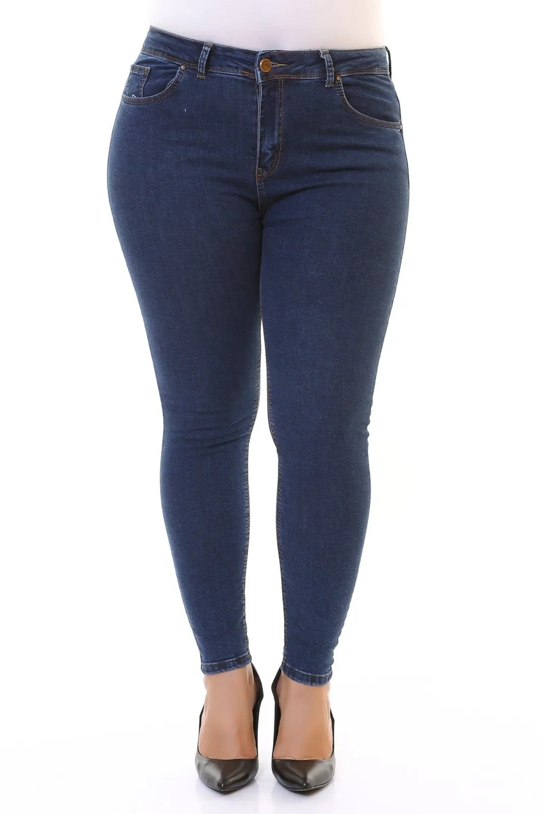 Skinny Kot Pantolon 815 Düz Koyu Rins