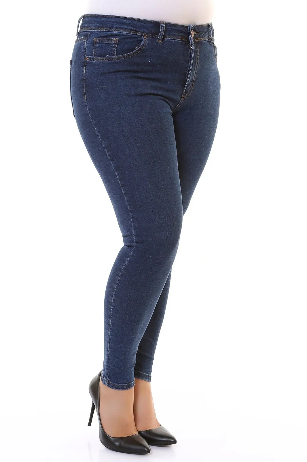 Skinny Kot Pantolon 815 Düz Koyu Rins