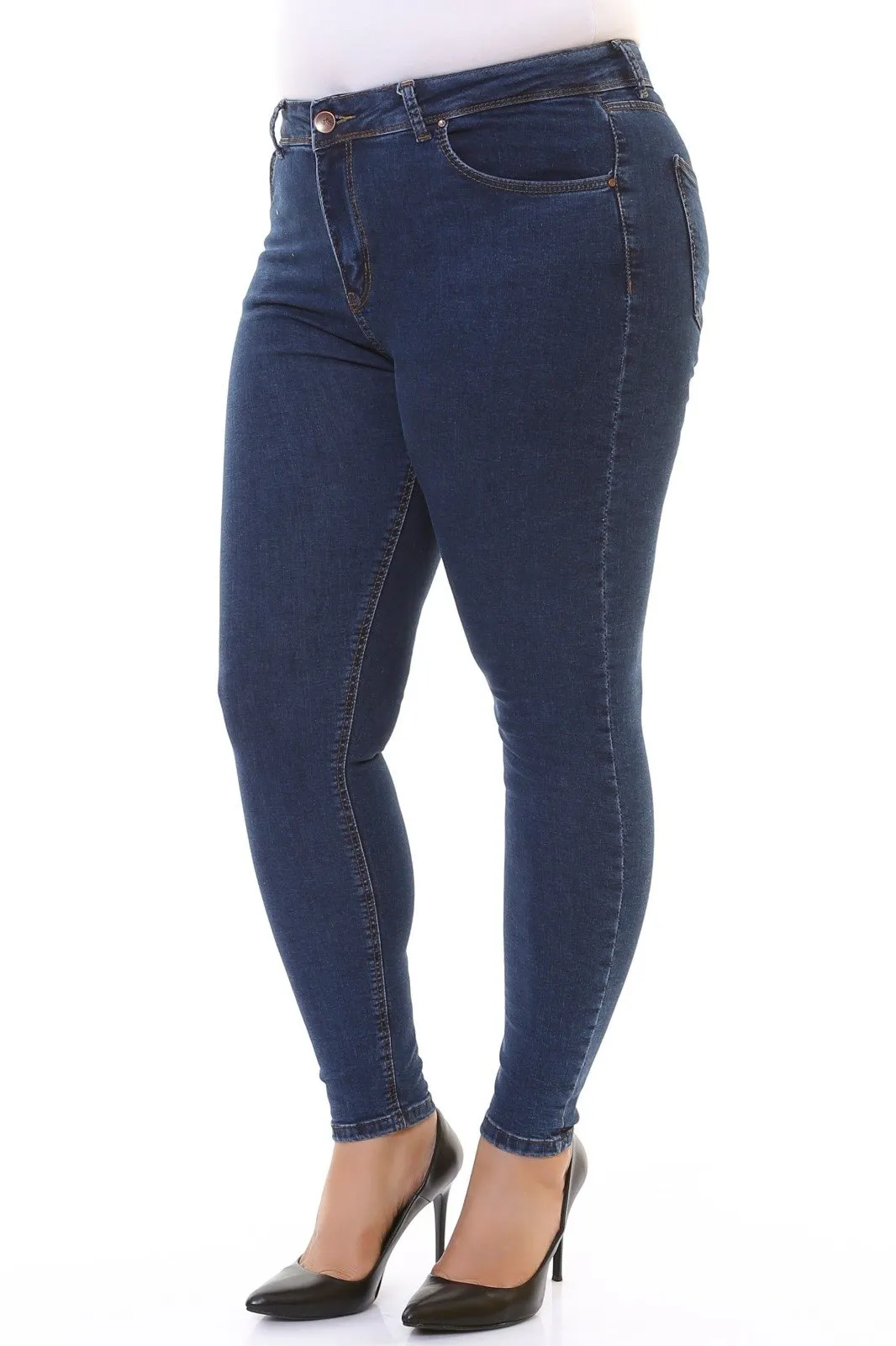Skinny Kot Pantolon 815 Düz Koyu Rins